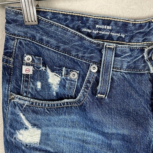 NWT AG Adriano Goldschmied Phoebe Vintage High Waisted Tapered Leg Jeans Sz 29R - Picture 3 of 11